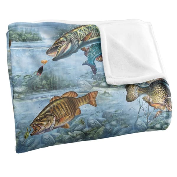 JQ Licensing 2 Silky Patterned Fishing Supersoft Peitto
