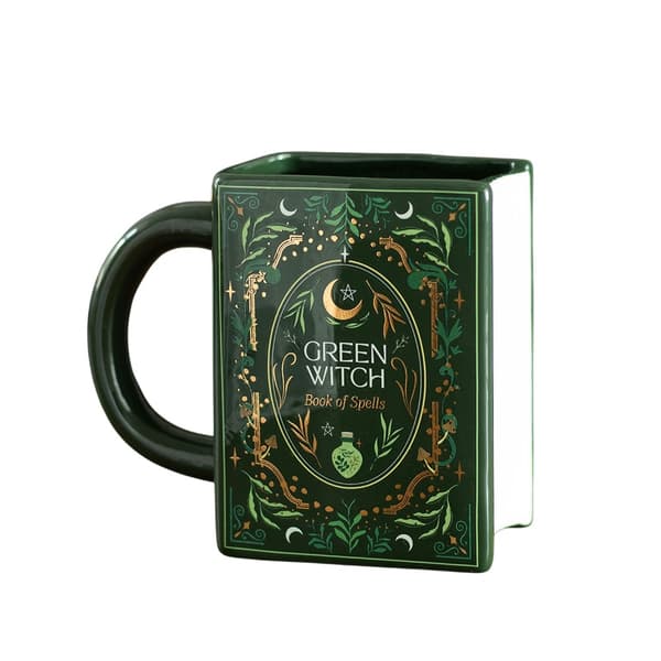 Something Different Green Witch Book 450ml Mug