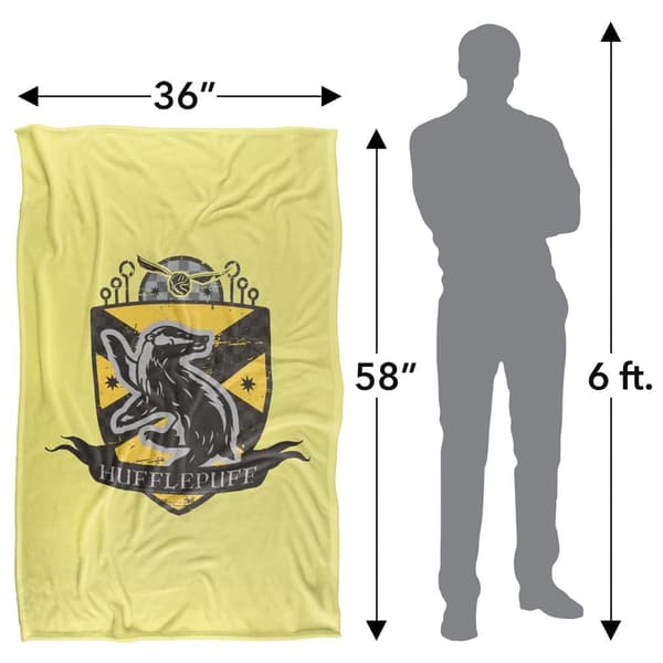 Harry Potter Quidditch Hufflepuff Crest Soft Touch Blanket