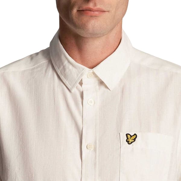 Lyle & Scott Mens Textured Stripe Regular Shirt