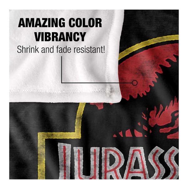 Jurassic Park Silky Classic Logo Supersoft Throw