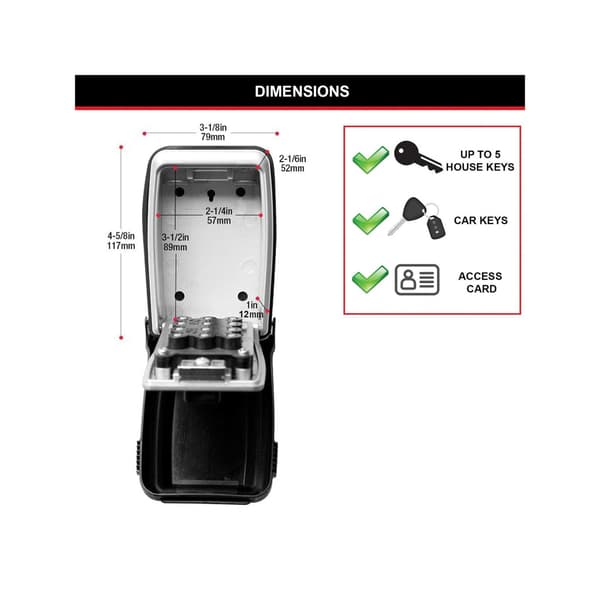 Master Lock 5423e painonappi avainkaappi