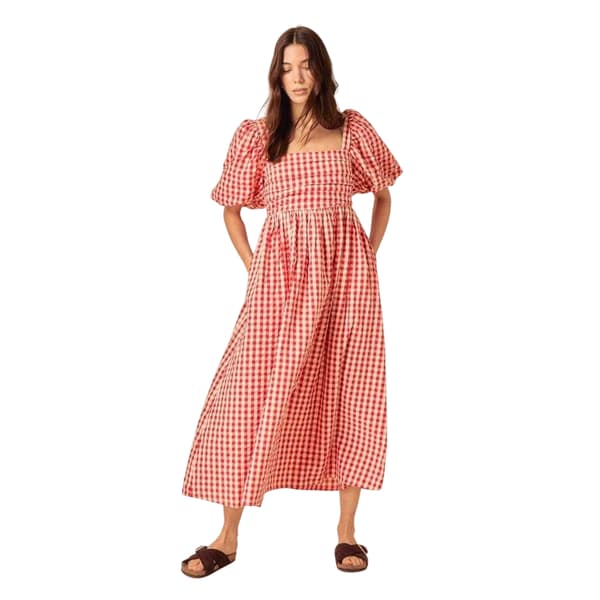 Nobody´s Child Dam Nova Gingham Puffärm Midi Klänning