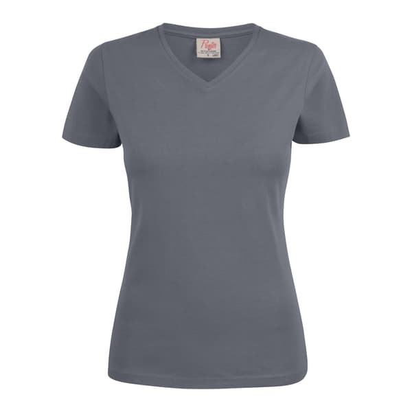 Printer Dam T-shirt med V-ringning