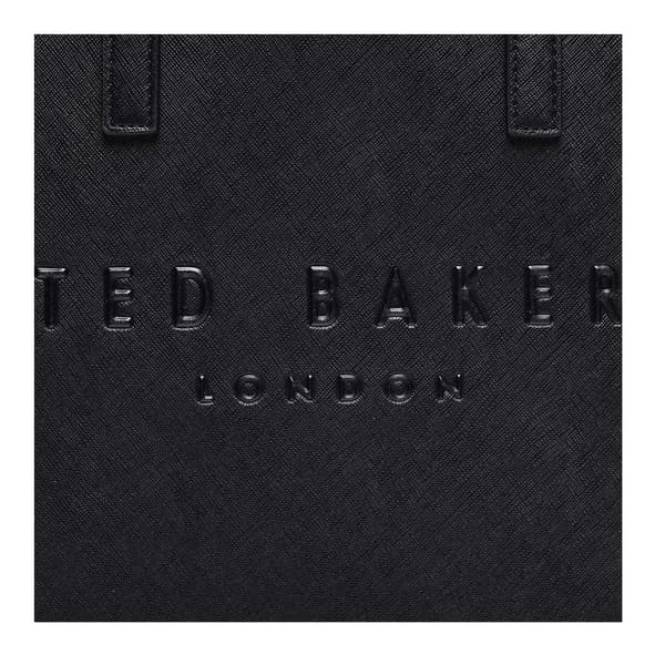 Ted Baker Soocon -logolla varustettu tekonahkainen ostoskassi