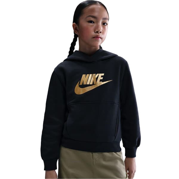 Nike Childrens/Kids Text Logo Pullover Hoodie