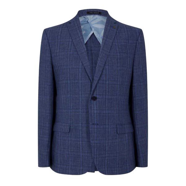 Ted Baker Mens Plaid Houndstooth Suit Jacket