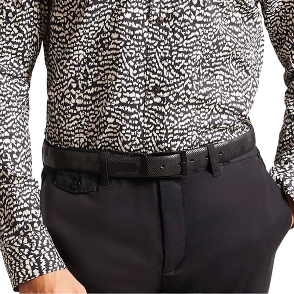 Ted Baker Checkinn House Checked Leather Belt