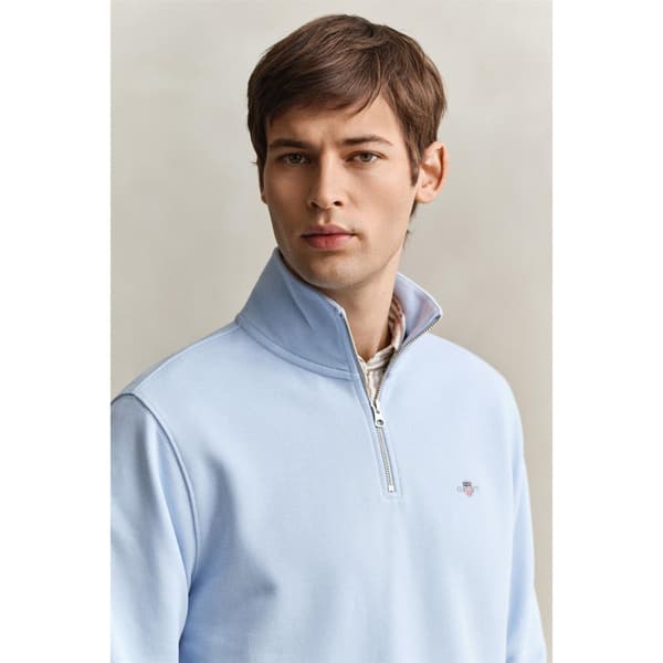 Gant Herr Half Zip Tröja med Broderad Logotyp