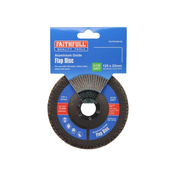 Faithfull Aluminium Oxide Flap Discs