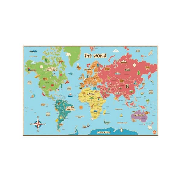 Wallpops Childrens/Kids Laminated Map
