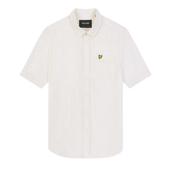 Lyle & Scott Herrskjorta med texturerad rand