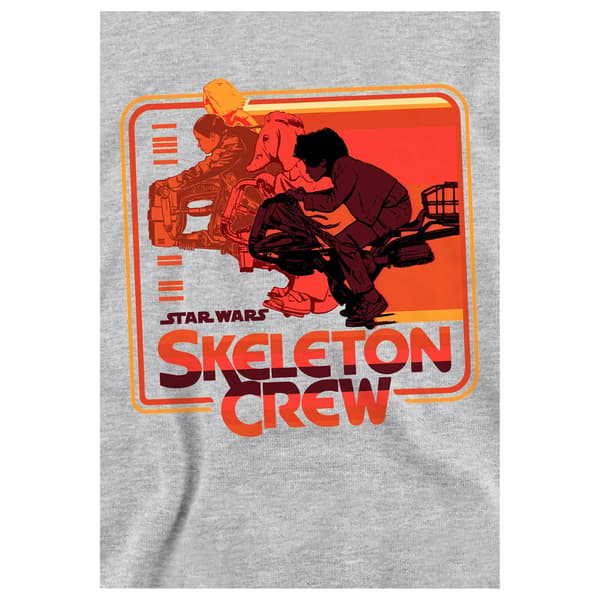 Star Wars: Skeleton Crew Retro Heather Märkeshuvtröja för barn