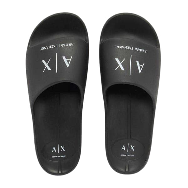 Armani Exchange Herr Logo Flat Sliders