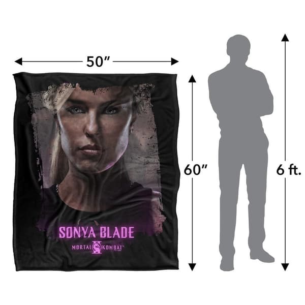 Mortal Kombat 2 Sonya Blade Portrait Soft Touch Blanket