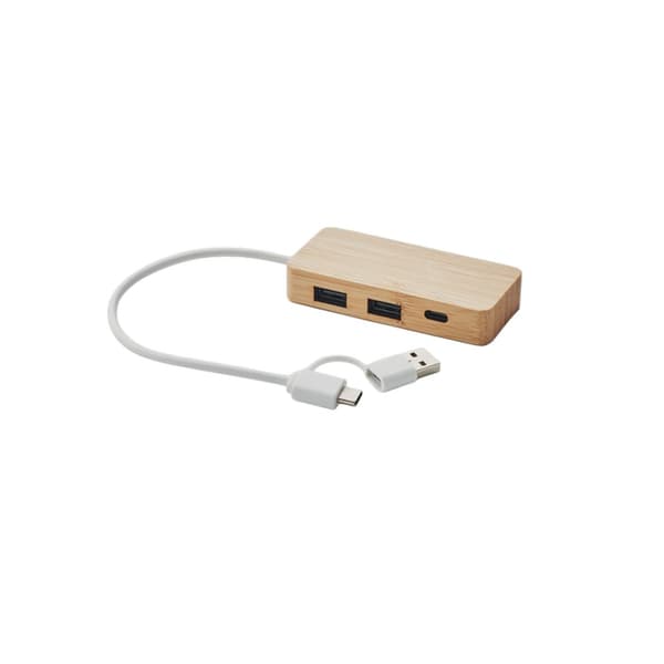 MidOcean Hubbam USB-hubb i bambu