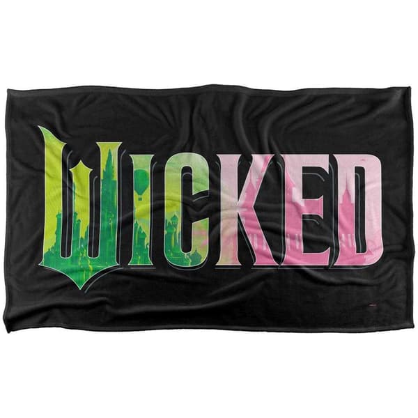 Wicked Pink And Green Logo Soft Touch Blanket