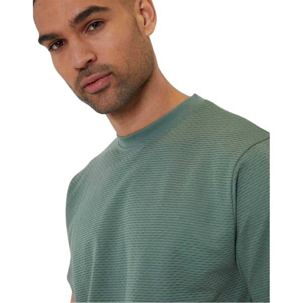 Threadbare Mens Textured Crew Neck Regular T-Shirt