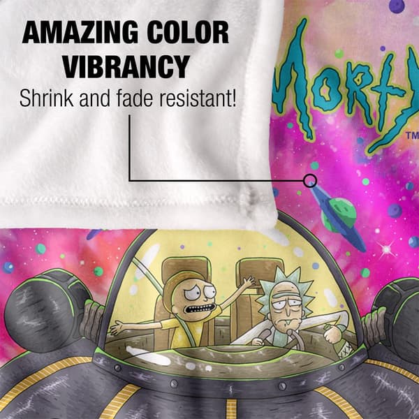 Rick And Morty Space Tripe Blanket