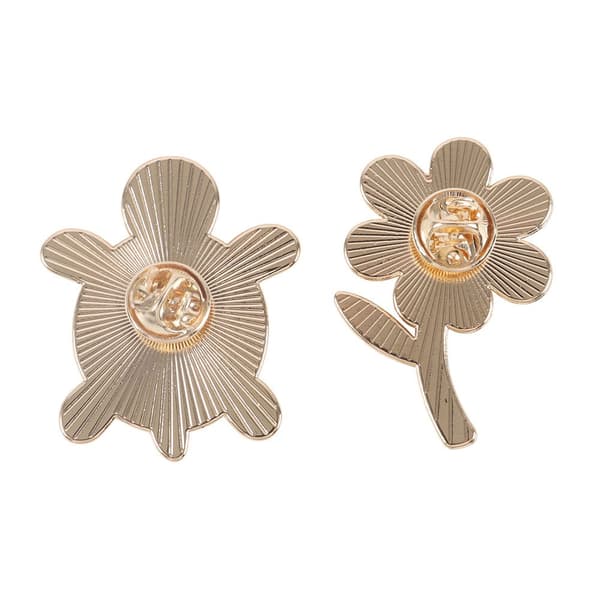 Something Different Turtle And Flower Badge Set