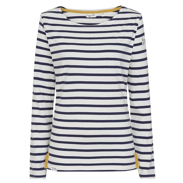 Lazy Jacks Randig Breton Topp för Dam