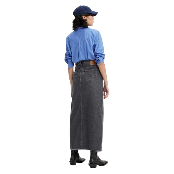 Levis Dam Denim Hög Midja Maxikjol