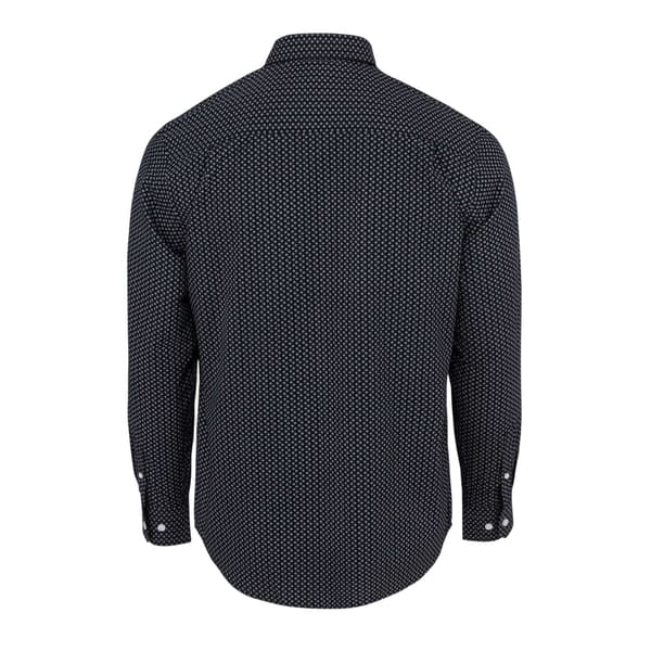 Fabric Mens Patterned Poplin Long-Sleeved Shirt