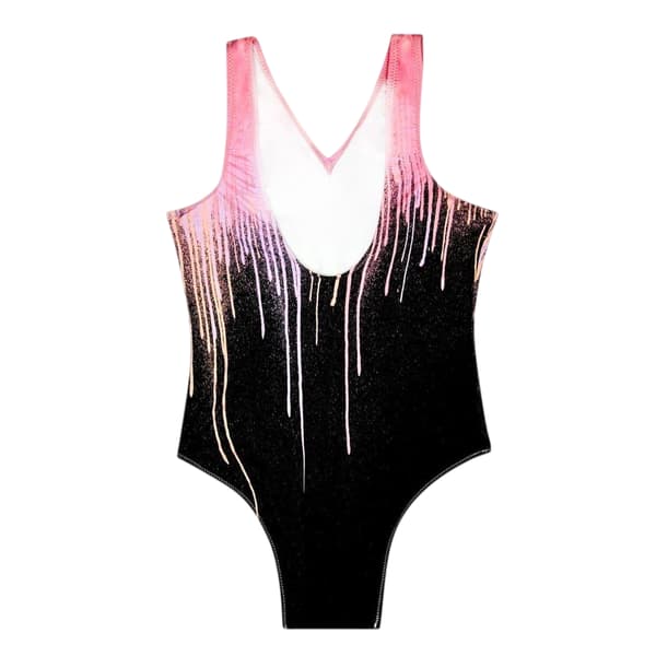 Hype Girls Script Paint Drip One Piece Swimsuit