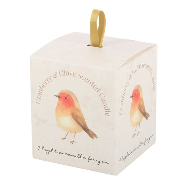 Something Different Robin Remembrance Cranberry & Clove Robin Scented Candle