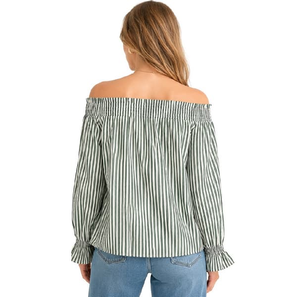 Vero Moda Dam Randig Avslappnad Off-Shoulder Blus