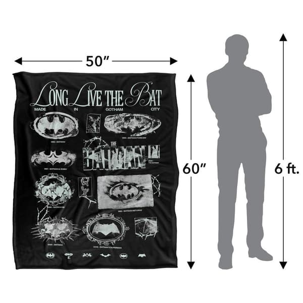 Batman Soft Touch Grunge Logo Blanket