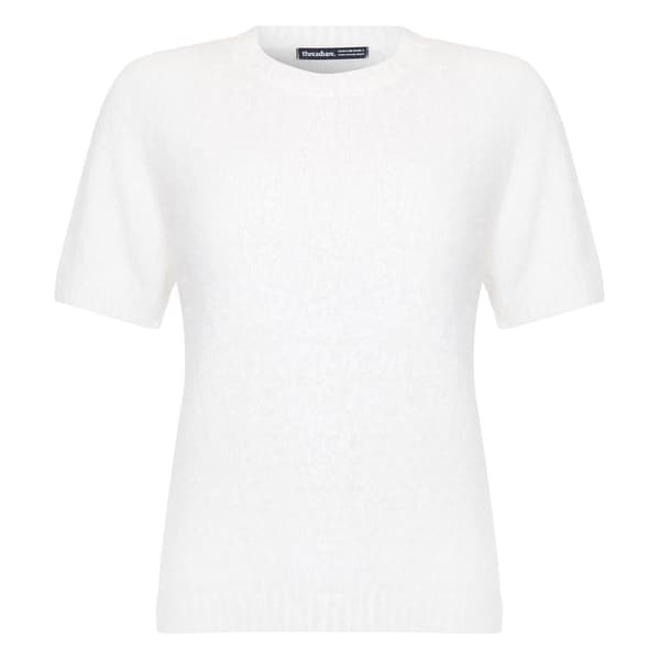 Threadbare Dam/Dam Stickad Kortärmad Tröja Topp
