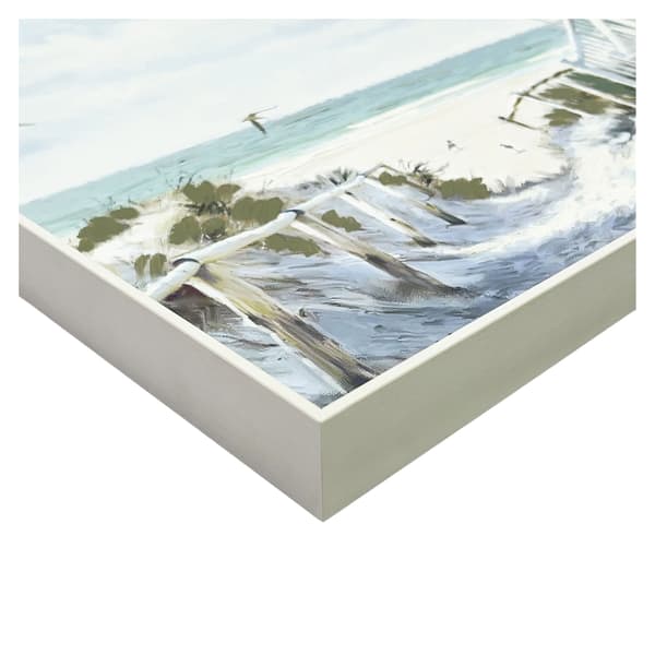 Richard Macneil Beach Cabin Hand-Painted Framed Canvas Print