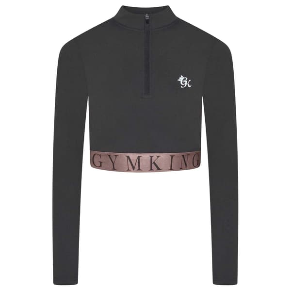 Gym King Dam/Dam Impact Half Zip Crop Top