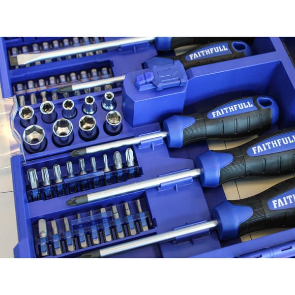 Faithfull Fold Out Screwdriver & Bit Set, 63 Piece