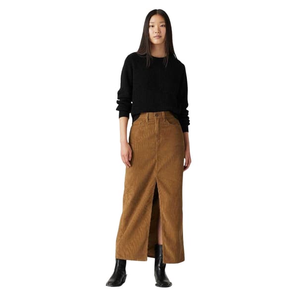 Levis Dam Denim Hög Midja Maxikjol
