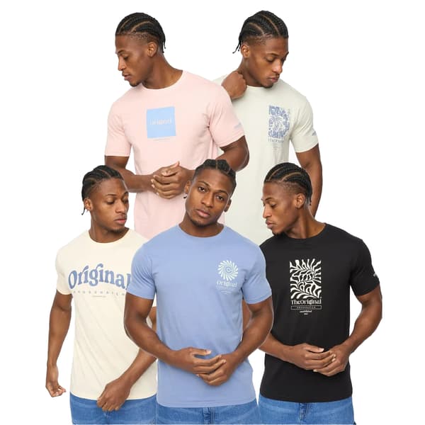 Crosshatch Tranplex T-shirt för män (5-pack)