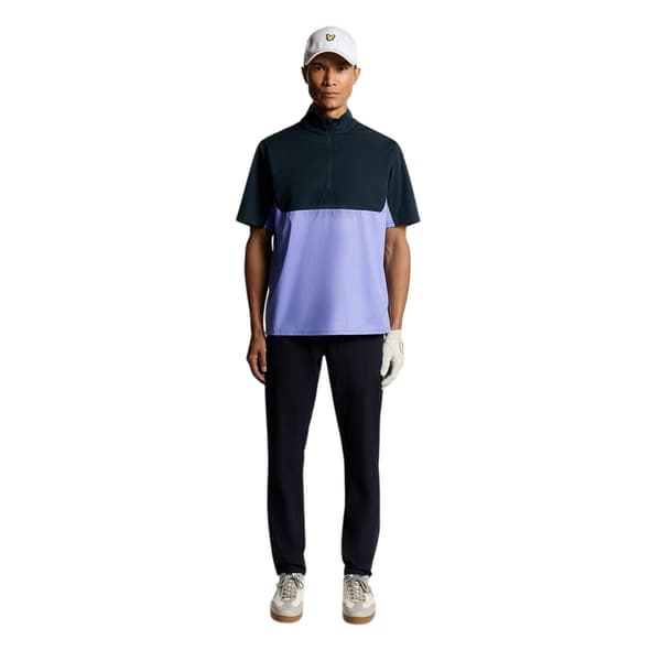 Lyle & Scott Mens Colour Block Half Zip Top