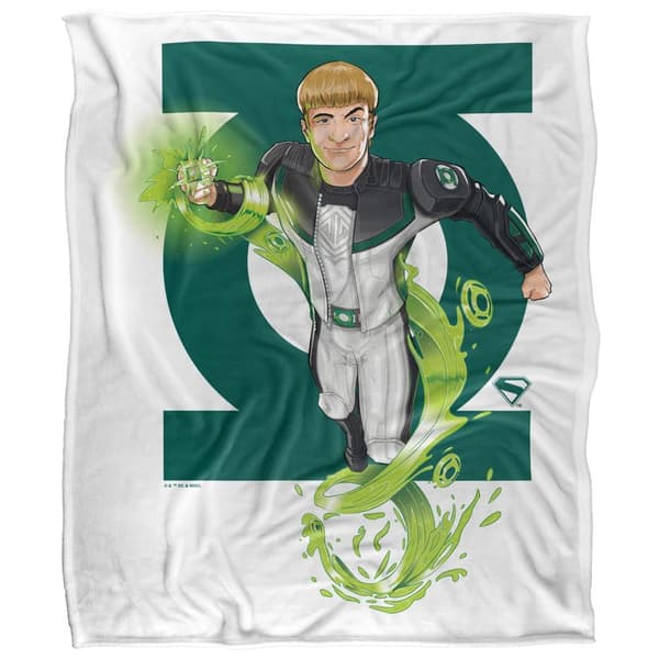 Superman Green Lantern 2025 Logo Soft Touch Blanket