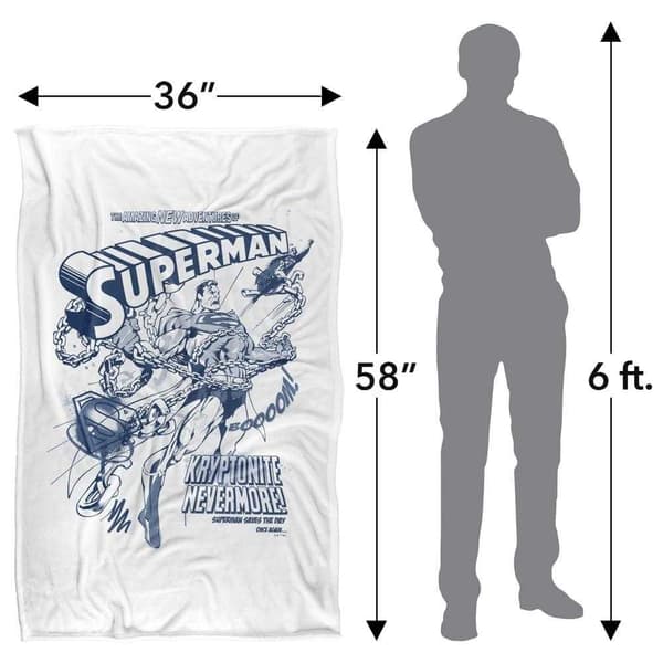 Superman Silky Comic Cover Superman Throw