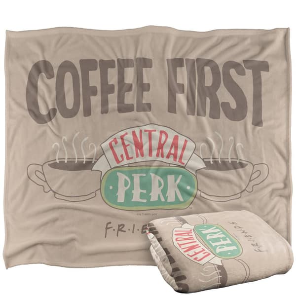 Friends Coffee First Blanket