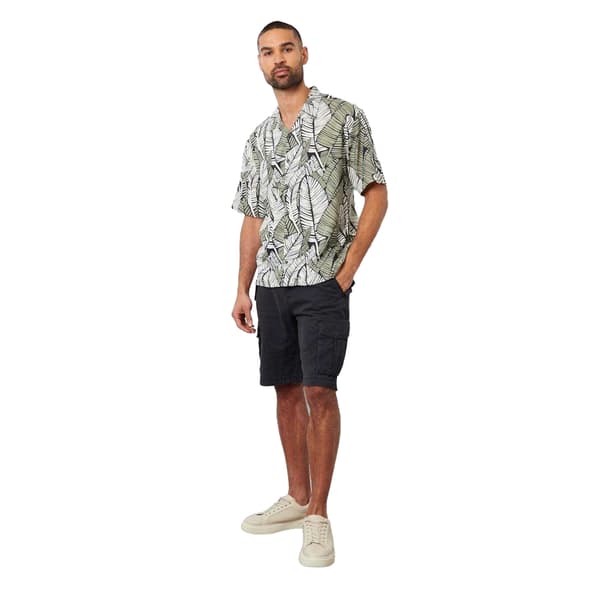 Threadbare Mens Leaf Print Relaxed Fit Shirt