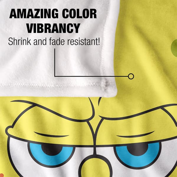 SpongeBob SquarePants Silky Angry Face Supersoft Blanket