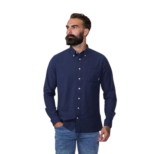 Firetrap Herr Basic Oxford Bomull Skjorta med knappar