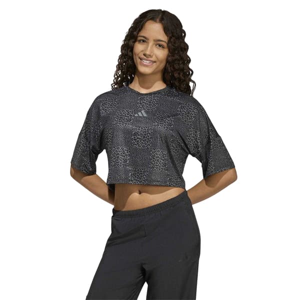 Adidas Piger Leopard Print Crop Top