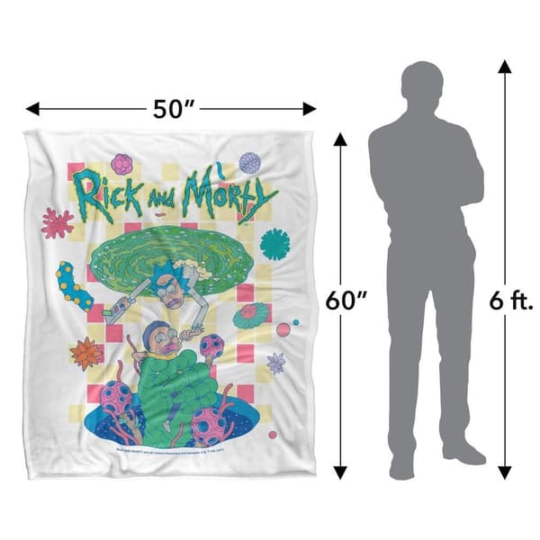 Rick And Morty Falling Soft Touch Blanket