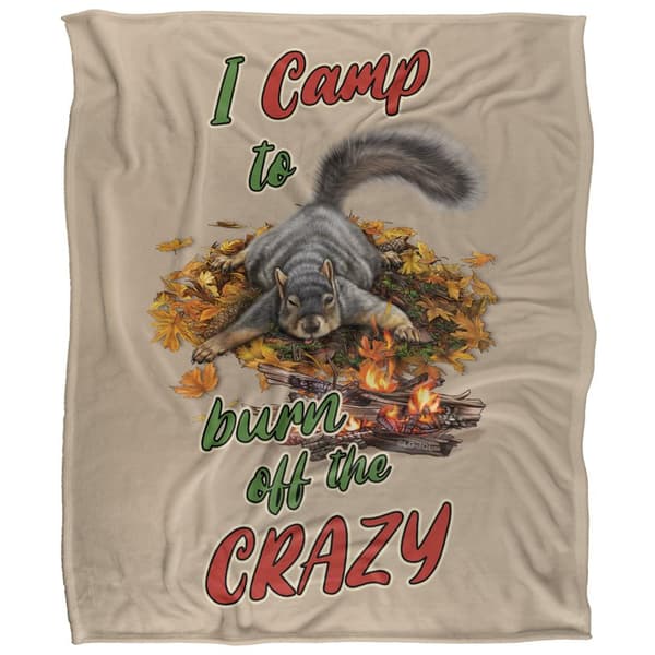 JQ Licensing James Piazza Crazy For Camping Silky Squirrel Supersoft-peitto