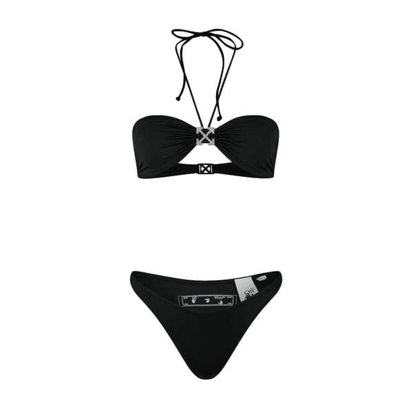 Off White Bikiniöverdel med pil-logotyp för damer