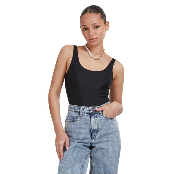 Urban Classics Dam/Dam Glänsande Ribbad Bodysuit
