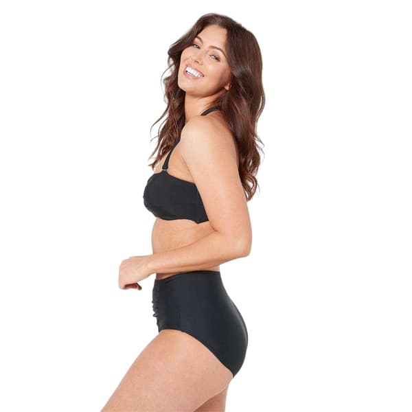 Be You Bikini-set med hög midja och rynkad design för damer